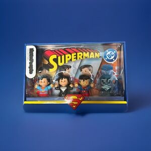 NIB Fisher-Price Little People Collector DC Superman Figure‎ Pack Toy 4 pc Set